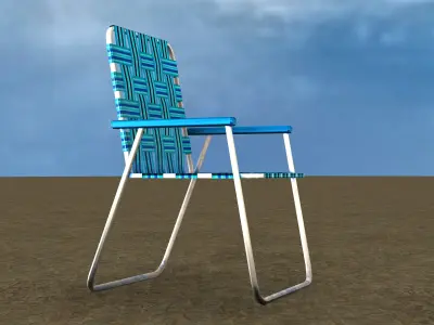 LAWN CHAIR Low-poly 3D model