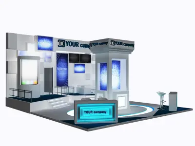  Booth Exhibition Stand a34 3D model