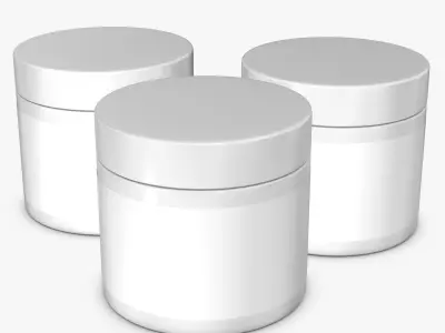 Cosmetics Jar with Cream 3D model