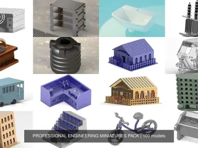 PROFESSIONAL ENGINEERING MINIATURES PACK 3D Model Collection
