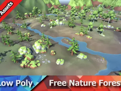 Free Low Poly Forest Free low-poly 3D model