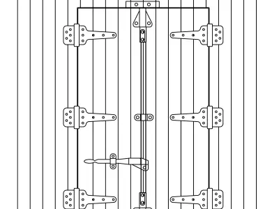 1 Scale  Door Lock Wooden Boxcar Live Steam 3D print model