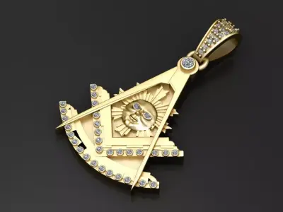 sun face pendant 3D print model