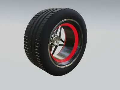 Racing Rim Low-poly 3D model