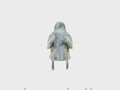 American Crow 3D Model with Realistic Black Plumage Low-poly 3D model