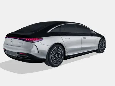 Mercedes-Benz EQS 2022 Low-poly 3D model