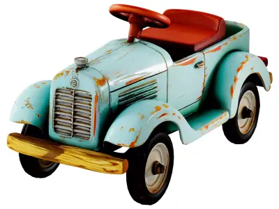 Retro Kids Toy Car 3D model