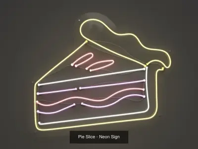 Desserts - Neon Signs 3D Model Collection