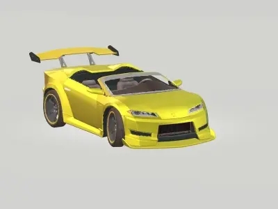 Supercars for games 1 Low-poly 3D model