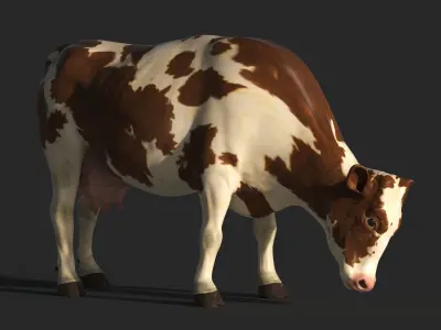 COW-ZTL cow Low-poly 3D model