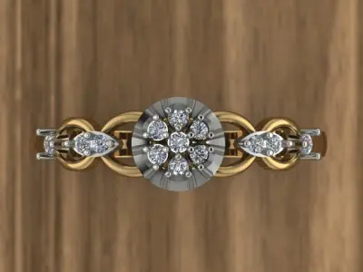 48 light weighted gold and silver rings  3D print model