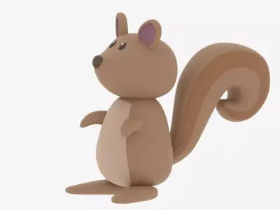 Cartoon Squirrel 3D model