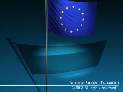 Flag European Union 3D model
