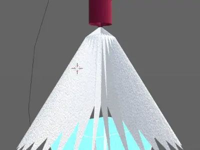 lampadaire-scandinave-neon-bleu-design-blanc-bordeaux Low-poly 3D model