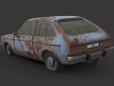 Abandoned Car - Chevrolet Chevette Low-poly 3D model