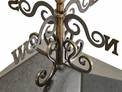 Weather vane dragon 3D model