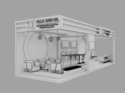 Booth Exhibition Stand a563a 3D model