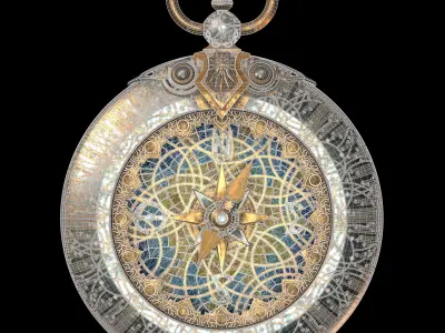 Decorated Compass 3D model