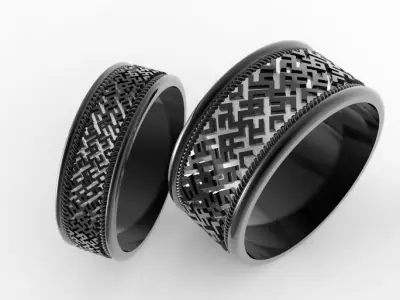 wedding rings 3D print model buy
