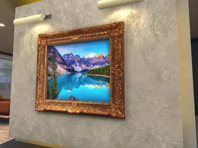 Painting Frame Low-poly 3D model