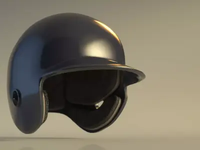 SPORT---BASEBALL---Helmet baseball helmet Low-poly 3D model