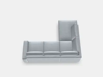 SORVALLEN Corner sofa 3-seat Low-poly 3D model