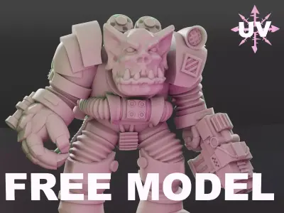 rogue trader power armor ork Free 3D print model