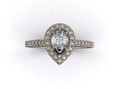 engagement ring 3D print model