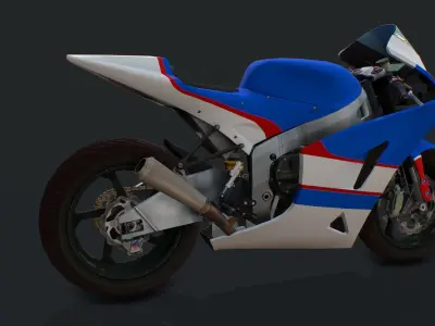 Bike Racing BQR 600 Low-poly 3D model