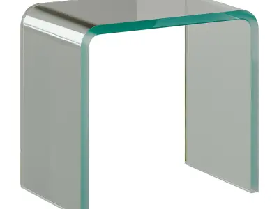 Minimalist Acrylic Side Table - Ottoman 3D model