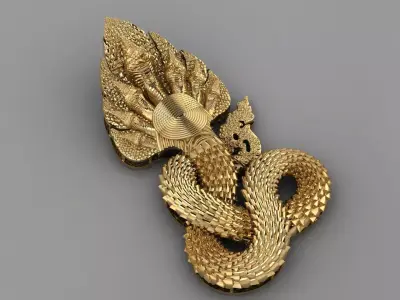 Khmer Dragon Neak Khmer Pendant P2 3D print model