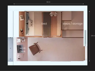 Modern Luxury Teens Bedroom  3ds Max  VRay Scene 3D model