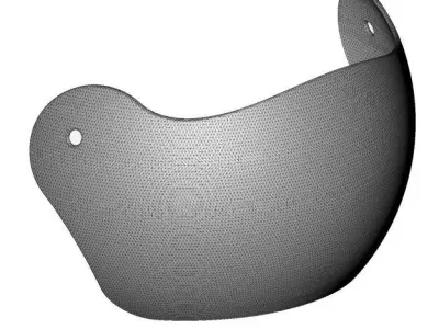 Helmet Glass Visor 3D print model