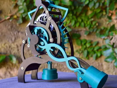Deadbeat Escapement Mechanical Countdown Timer MKII 3D print model