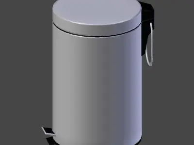 Black Pedal Bin 3D model