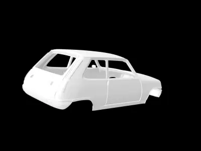 Renault 5 car 3D print model