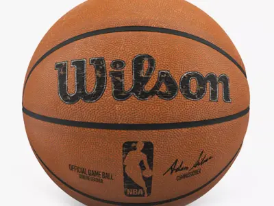 Used Official NBA Game Basketball 3D model