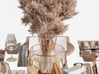 Table setting 4 3D model