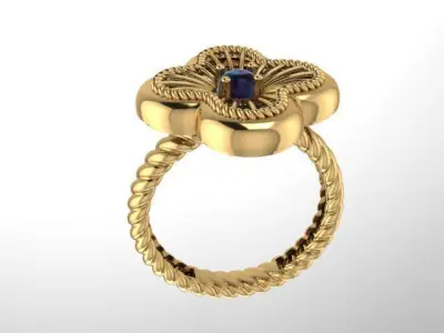 Ring Flower 3D print model