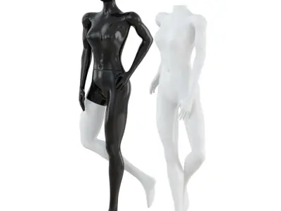Two female mannequins 65 3D model