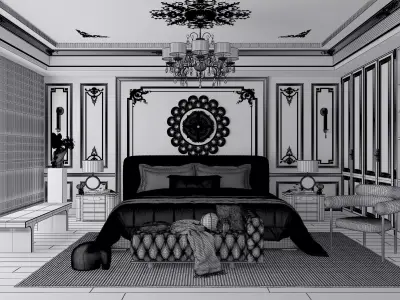 bedroom Low-poly 3D model