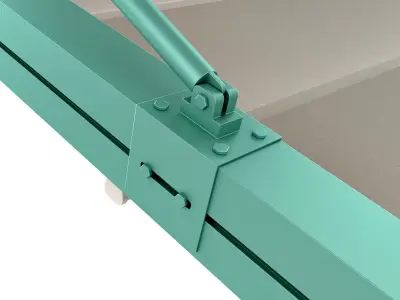 Motorized Pergola 3 copper patina 3D model