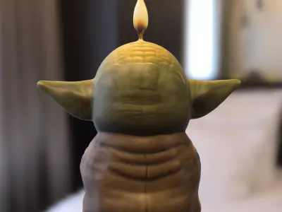 Yoda candle decorative Low-poly 3D model