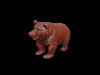 Bear Animal Sculpture 3D print model buy