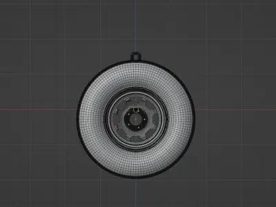 KEY CHAIN NASCAR WHEEL REALISTIC DETAILS 3D PRINT  3D print model