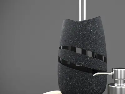 bathroom accessories 01 3D model