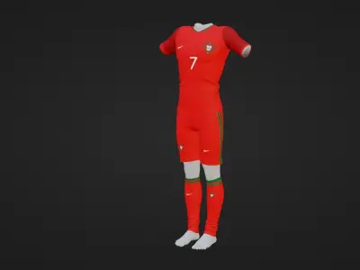 Portugal Sportwear Low-poly 3D model