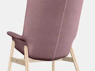 VEDBO High-back armchair 2 Low-poly 3D model