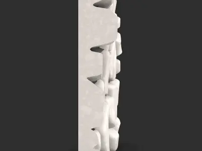 Old Cobblestone Wall Detail 3D print model