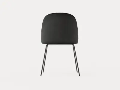 Felipe Dining Chair Velvet Black Low-poly 3D model